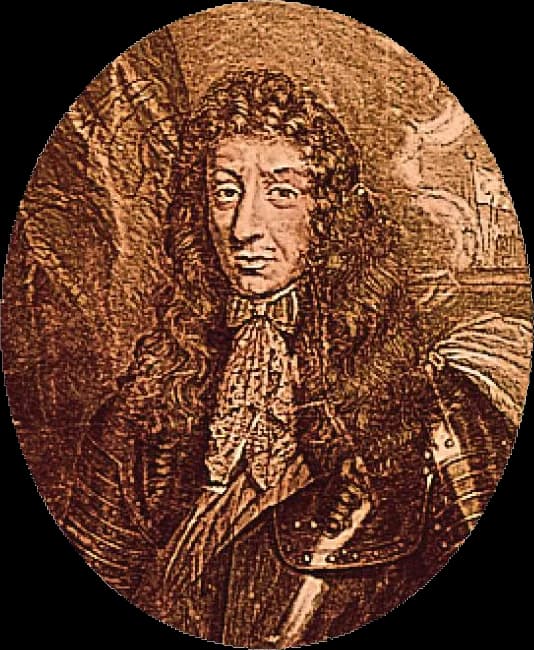 Engraved oval portrait of Count Ernst Rüdiger von Starhemberg in a long wig
